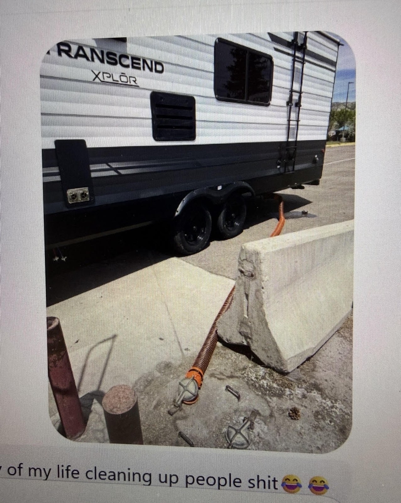 The Campfire camper at the Glendo dump station — the moment Campfire began